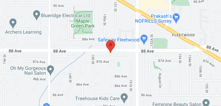 map of 15074 88 AVENUE